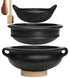 Craftsman Deep Burned Clay Handi/Pot and Kadai  for Cooking and serving Combo