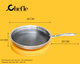 Chefle Trio-cook Honeycomb Triply Frying pan for Cooking With Steel Lid 24CM
