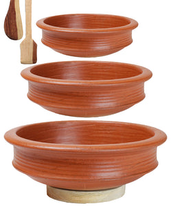 Craftsman Clay Handi/Pot for Cooking and serving Combo