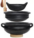 Craftsman Deep Burned Clay Handi & Clay Kadai for Cooking and Serving Combo